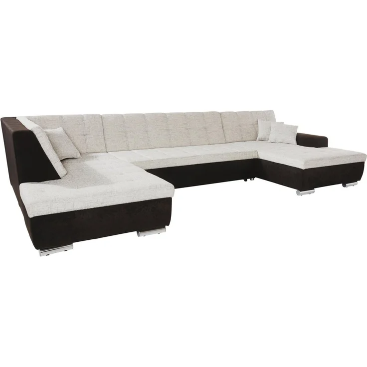 DOMO collection Wohnlandschaft TREVISO inkl. Zierkissen, moderne Steppung, XXL: 364x201x83 cm, wahlweise mit Bettfunktion, in vielen Bezugsarten auch in Cord U-Form – Bild 2