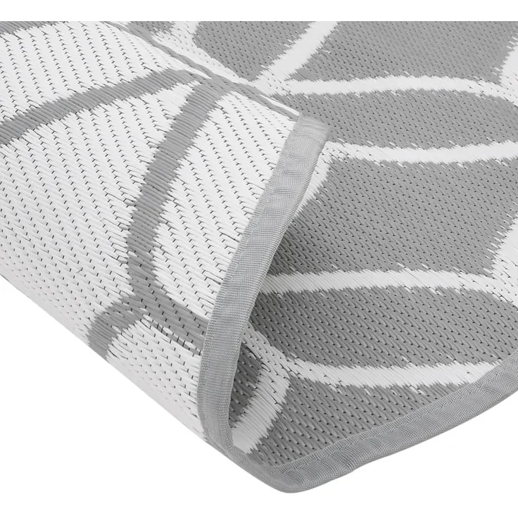 vidaXL Outdoor-Teppich ARAKIL Grau Ø160 cm PP 368467 – Bild 4