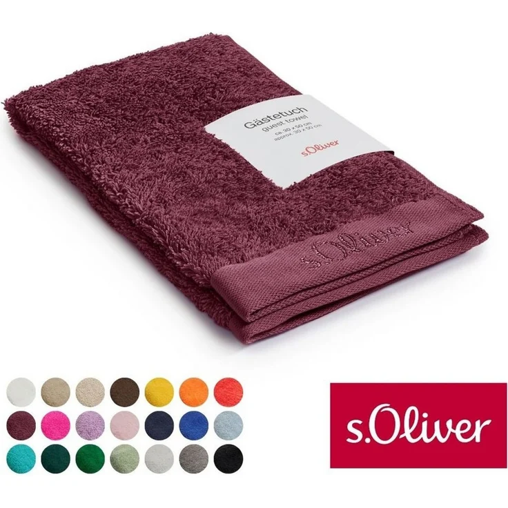 s.Oliver Gästehandtuch s.Oliver, Premium Qualität, 600 gr/m², auch als Sets erhältlich, Walkfrottier (1-St), große Farbauswahl, auch als Duschtuch, Waschhandschuh, Handtuch – Bild 1