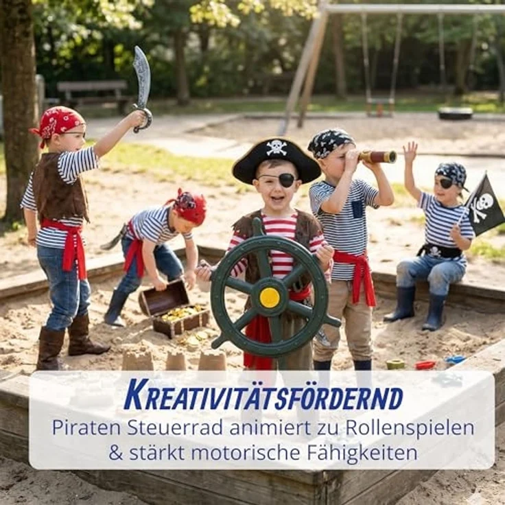 Relaxdays Steuerrad mit Drehgeräusch für Spielturm – Bild 5