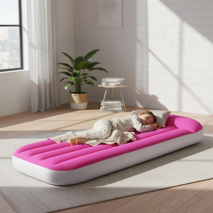 Avenli Kinderluftbett / Luftmatratze aufblasbar für Kinder, rosa – Bild 4