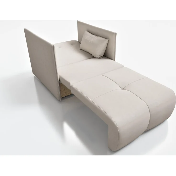 Wohnero24 Design Schlafsessel NESSA 1 - Komfortbett 80x195 cm - mit Bettkasten - Creme – Bild 5