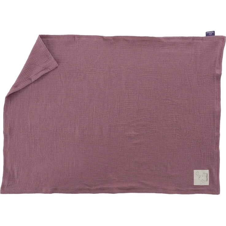 Träumeland Babydecke aus Musselin pflaume Größe 75 x 100 cm