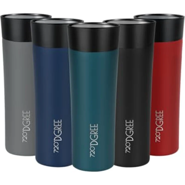 720°DGREE Thermobecher 460ml “PleasureToGo 2.0” - 6h Heiß, 12h Kalt, Auslaufsicher, BPA-Frei, Hygienisch - Grün – Bild 1