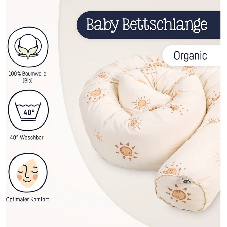 Julius Zöllner Bettschlange Organic Sunshine 180