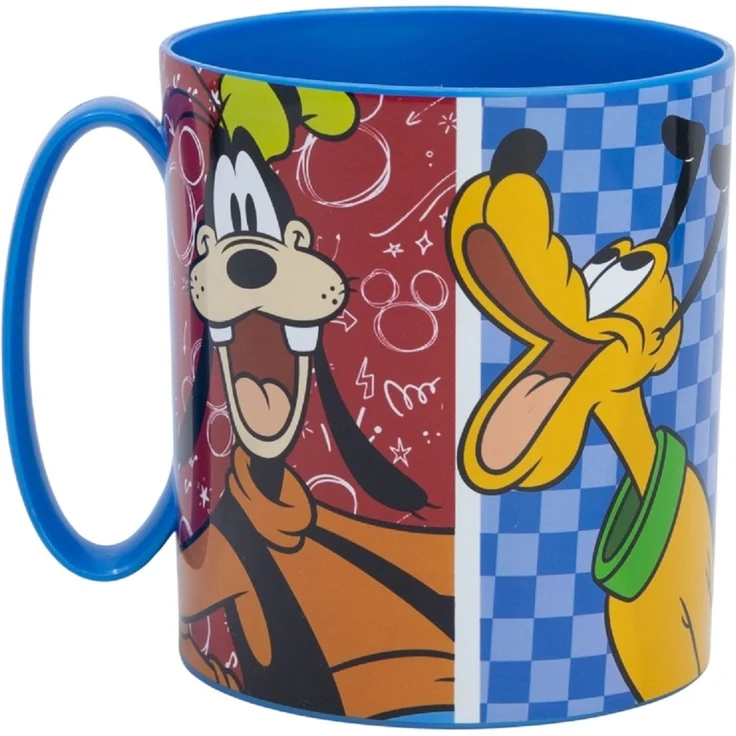 Disney Mickey Mouse Becher Mikrowellengeeigneter Kunststoffbecher 390 ml – Motivbecher für Kinder – Bild 2