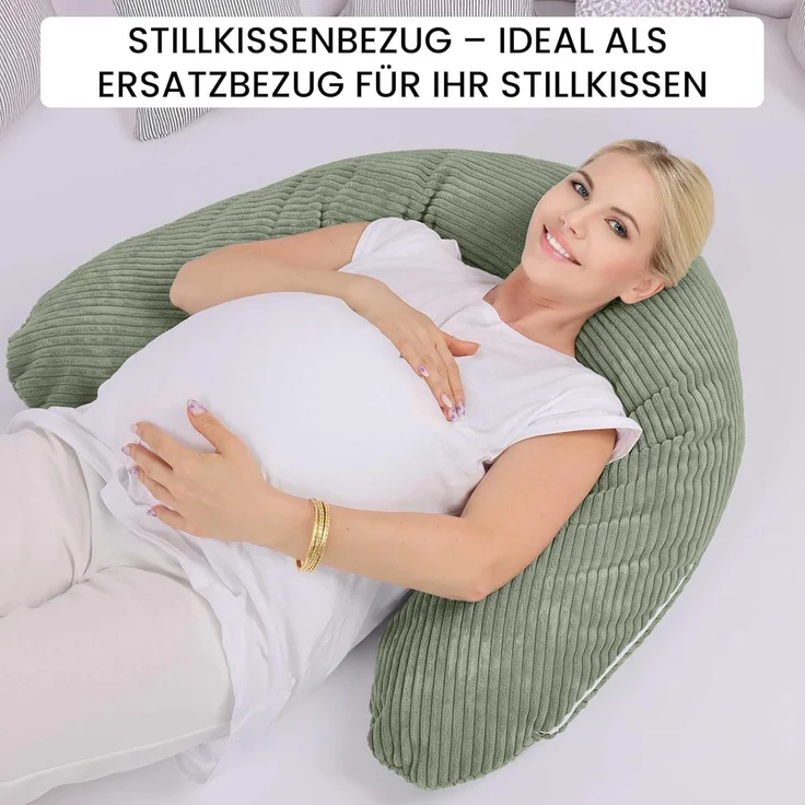 Amilian Stillkissenbezug 170 cm - Kissenbezug für Schwangerschaftskissen, Seitenschläferkissen, weicher und pflegeleichter Bezug - ideal als Ersatzbezug – Bild 4