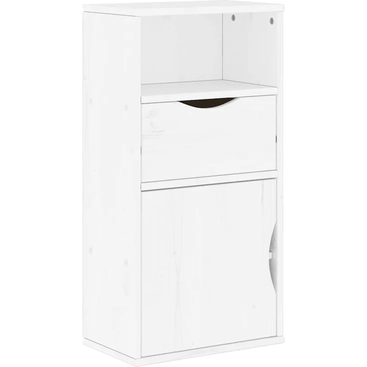 vidaXL 5-tlg. Wohnwand mit Stauraum ODDA Weiß Massivholz Kiefer 3365379 – Bild 5