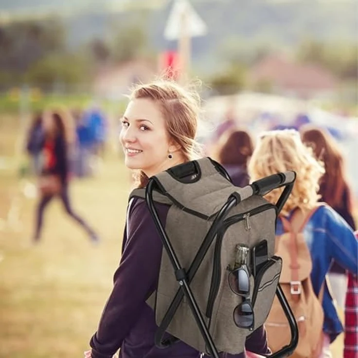 relaxdays Campinghocker Klappbarer Campinghocker mit Tasche – Bild 5