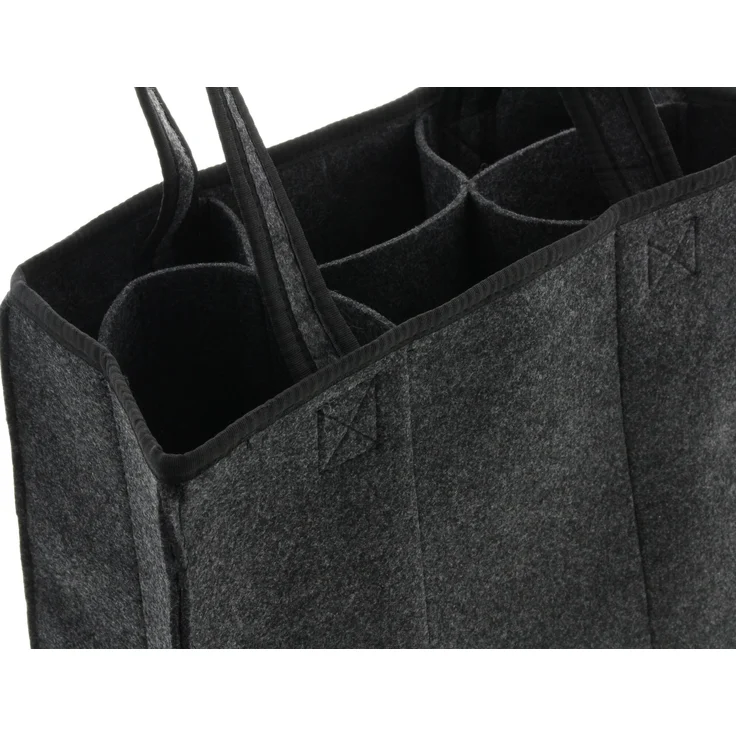 Flaschenträger "Anthrazit" Flaschentasche Flaschen Aufbewahrung Flaschenhalter – Bild 5