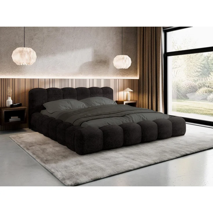 Compleo Polsterbett ERMS Bett bubble, Designerbett (Schlafzimmer Bett modern), (Chenille-Stoff), Doppelbett gepolstert, Wolkenbett – Bild 3
