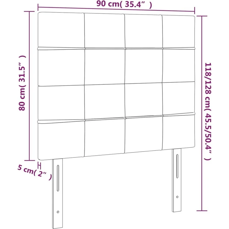vidaXL Kopfteile 2 Stk. Hellgrau 90x5x78/88 cm Stoff 3116314 – Bild 8