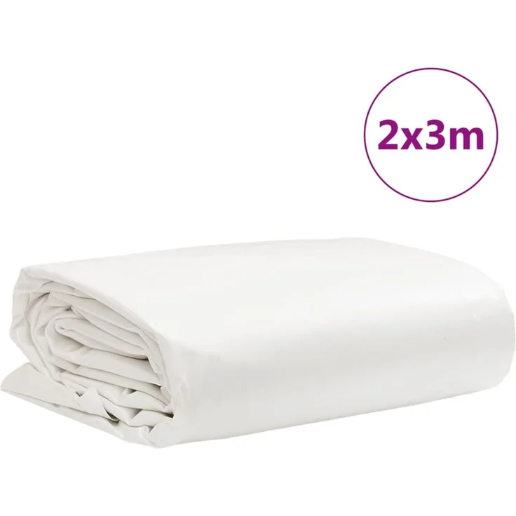 vidaXL Abdeckplane Weiß 2x3 m 650 g/m² 156179 – Bild 9