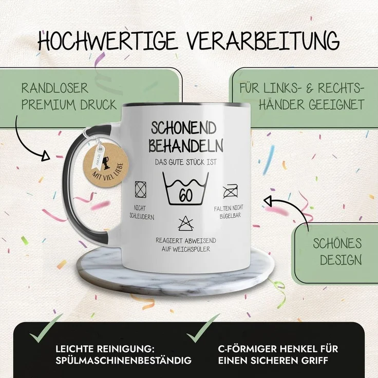 Amari Tasse AMARI® Tasse Schonend Behandeln - Geschenk Geburtstag – Bild 2