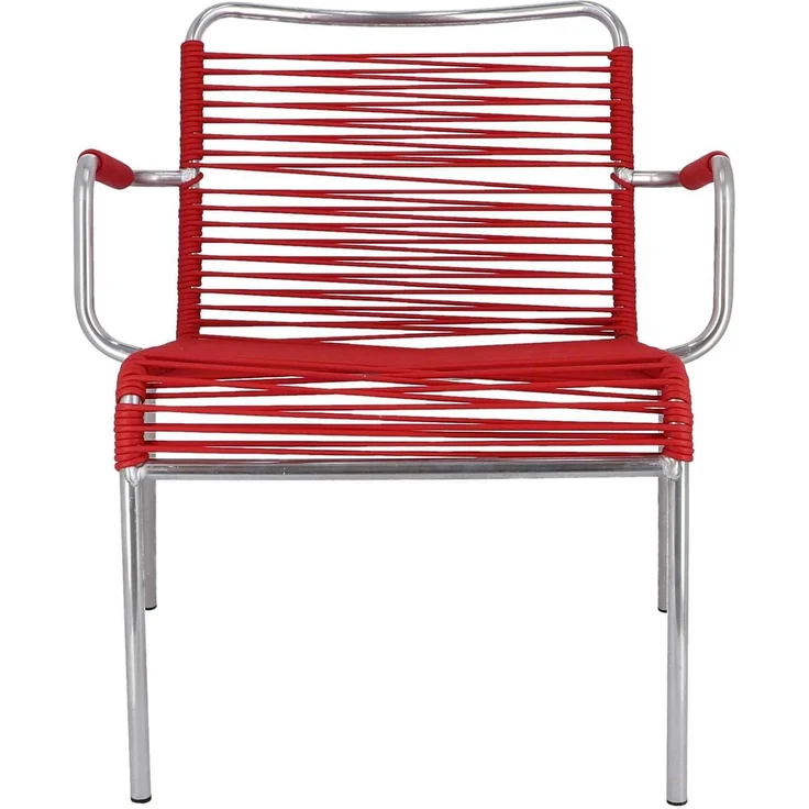 Outdoor Sessel Fiam Mya Lounge Spaghetti aus Aluminium rot – Bild 6