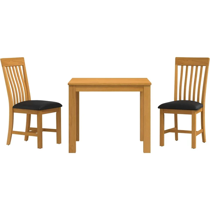 vidaXL Essgruppe RIJSWIJK 3 stk. Schwarz 90 x 90 x 75 cm 3430322 – Bild 2