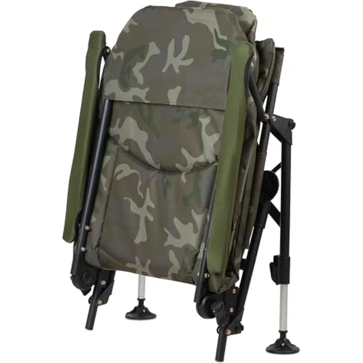 CampFeuer Angelstuhl Angelstuhl, Camouflage olivgrün, Höhenverstellbarer Campings, Extra breite Schlammfüße verhindern das Einsinken in den Sand/Schlamm – Bild 7