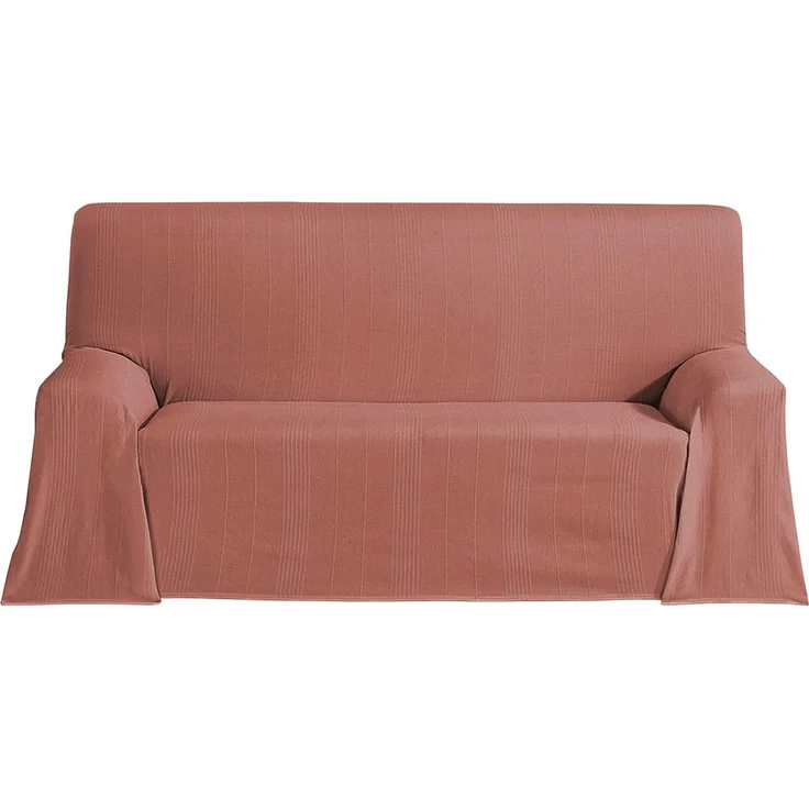 ECOMMERC3 Mehrzweck-Tagesdecke, Größe 180x260 cm, sowohl für Sofa als auch Bett, Mehrzweck-Tagesdecke in Orange, dekorativer Überwurf für Sofa, Bett, Sofaüberwurf, leicht und elegant