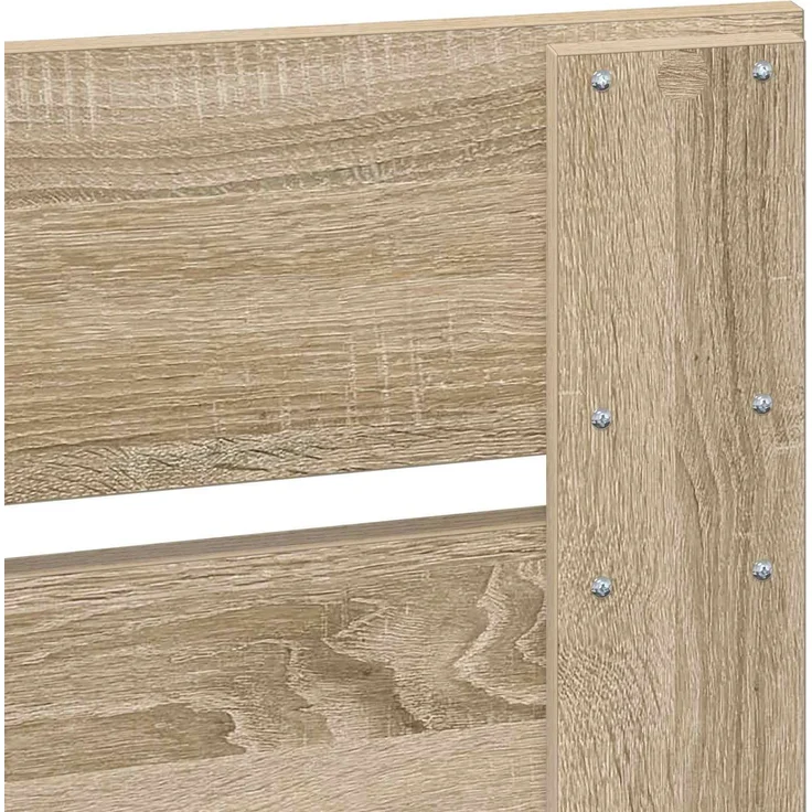 vidaXL Bettrahmen Sonoma 140 x 190 cm Massives Kiefernholz 3411417 – Bild 10