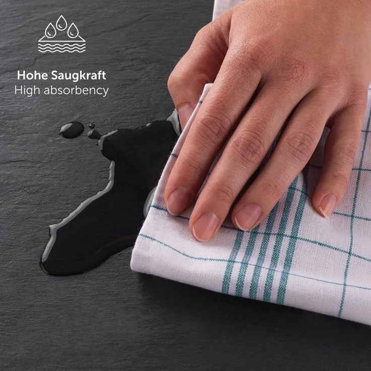 Blumtal Geschirrtuch Hochwertige im praktischen Set, (Set, 5-tlg, Set bestehend aus 5, 10 oder 20), in der Größe 50x70 cm, 100% Baumwolle – Bild 2
