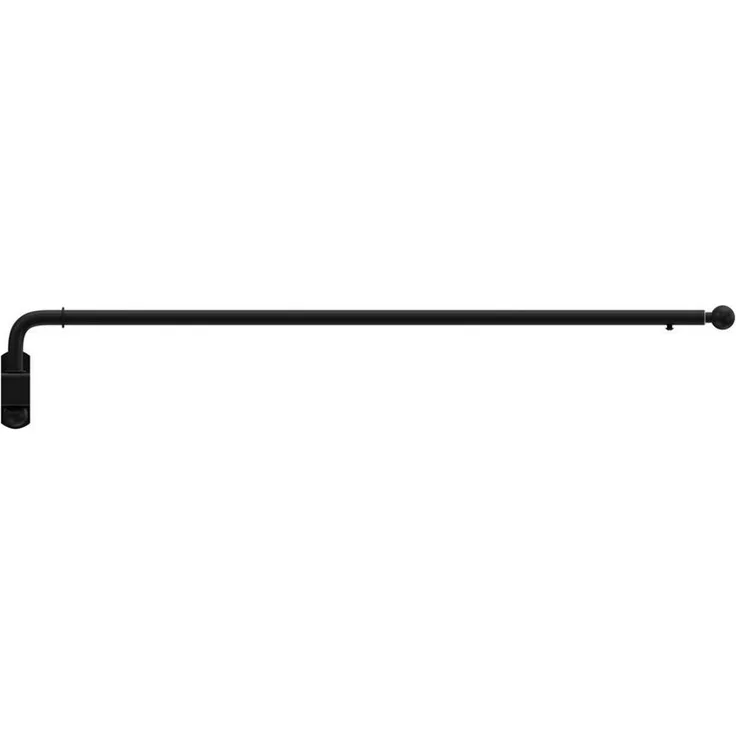 INTERDECO Schwenkstange Cassina, ausziehbar, Wandmontage, Metall, Schwarz, 13/9