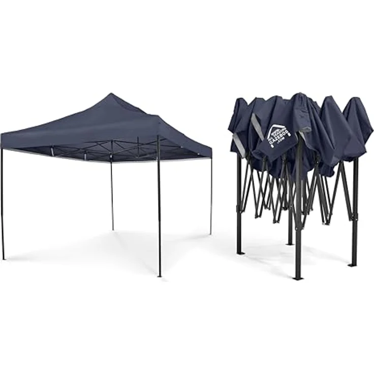 All Seasons Gazebos 3x4. 5m vollständig wasserdichtes Faltpavillon - Marineblau – Bild 6