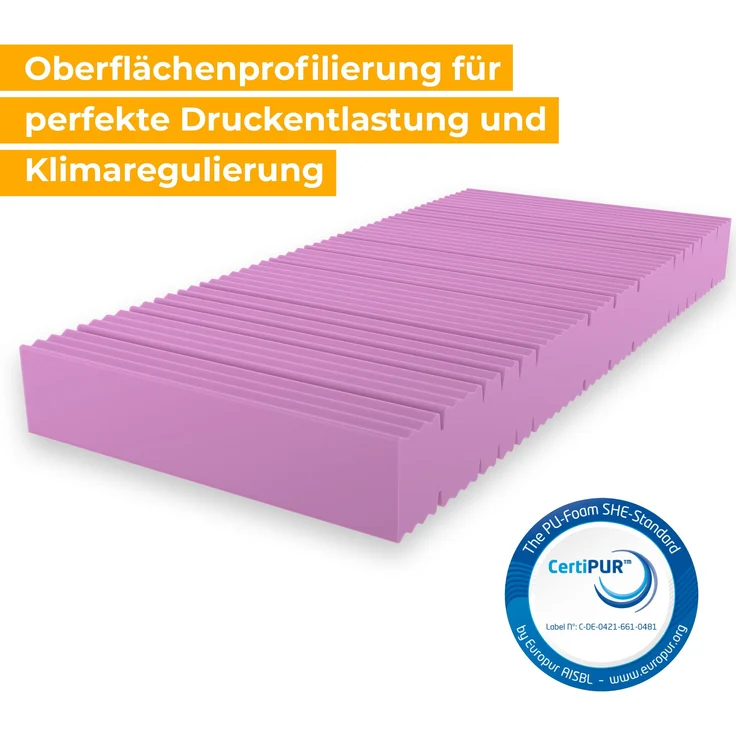 BeCo Onyx Matratze Höhe 21 cm | ergonomischer Schlaf wie im Luxus-Hotel | wahlweise als Federkern oder Kaltschaum | Oeko-TEX® & CertiPUR Zertifiziert Größe 140 x 200 cm Härtegrad Kaltschaum FEST – Bild 8