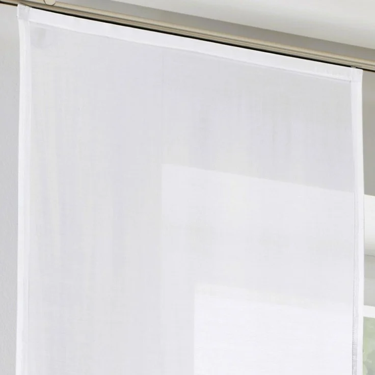 Kutti Schiebegardine Enya-Uni (1 St), Paneelwagen, halbtransparent, Ausbrenner, einfarbig Flächenvorhang modern – Bild 2