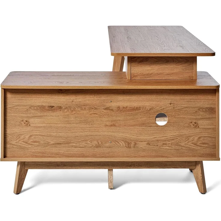 Jahnke Eckschreibtisch WAVE C 150 E (1-St), Eckschreibtisch, Fronten in Wellendesign, wechselseitig montierbar – Bild 6