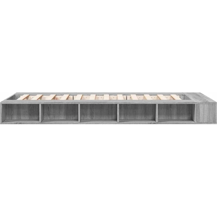 vidaXL Bettgestell Grau Sonoma 90x200 cm Holzwerkstoff 3280522 – Bild 5