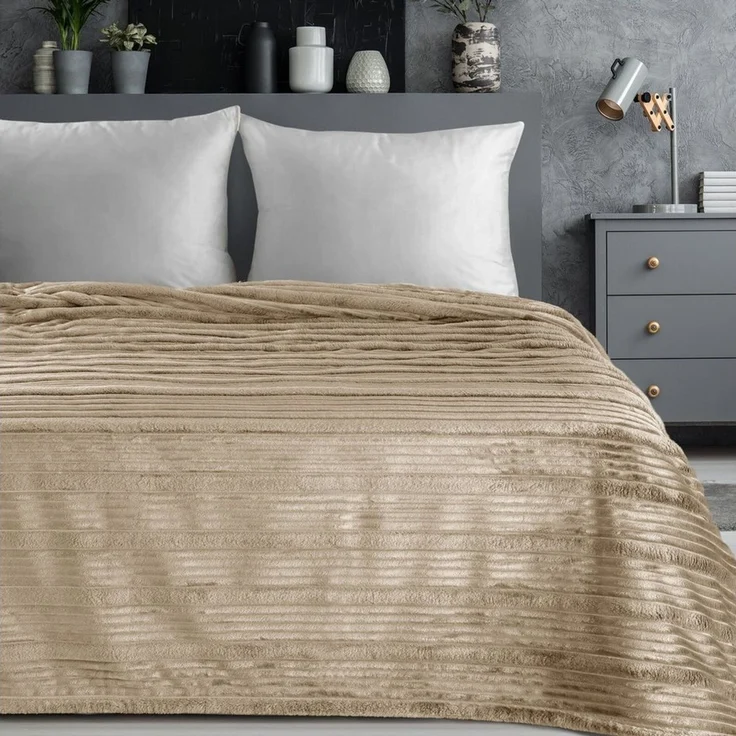 Wohndecke NINA, Eurofirany, Kuscheldecke mit Streifen-Steppung Gestreifte Decke Gesteppt – Bild 2