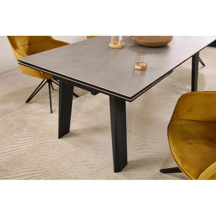 Kulissen-Esstisch >Janis< ausziehbar bis 300cm, grau, schwarz - 200/300x76x100 (BxHxT) – Bild 7