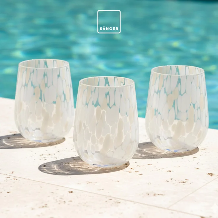 SÄNGER Trinkgläser Set Curacao 4 teilig - weiß/beige – Bild 5