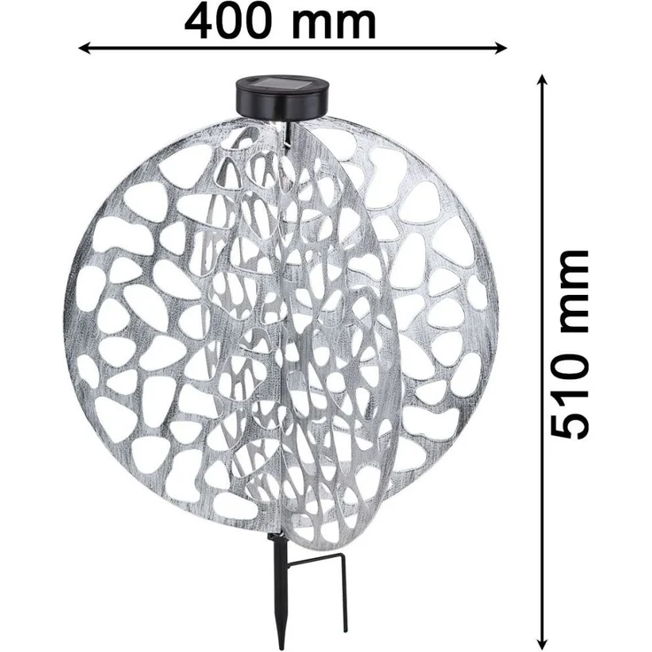 Solarleuchte Garten Scheibe Rund Solarlampe Außen Leuchte Solar mit Pflegetuch – Bild 7