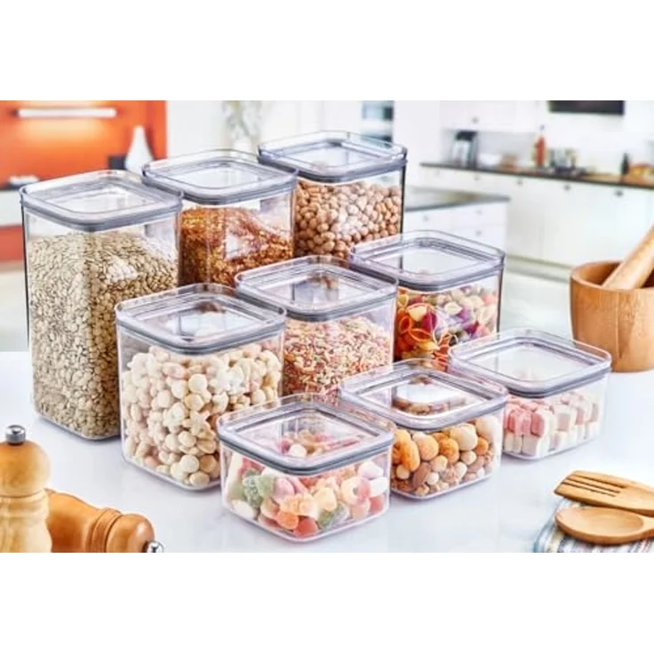 Centi Vorratsdose Vorratsdosen luftdicht stapelbar transparent, Kunststoff, (18er-Set) – Bild 7