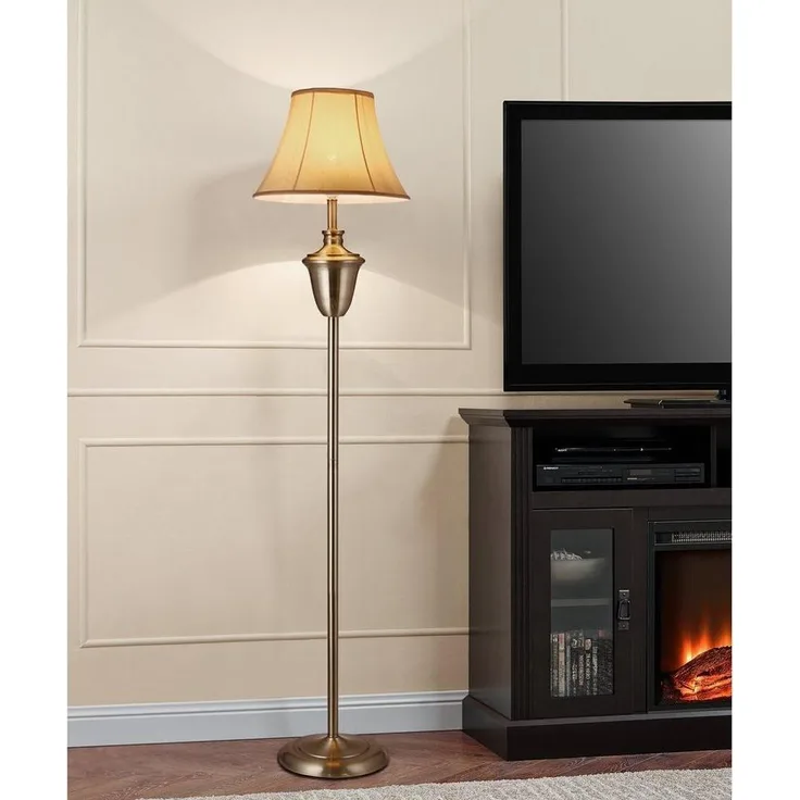 Lux.pro 'Madrid' Stehleuchte, Messing beige, Höhe: 157 cm
