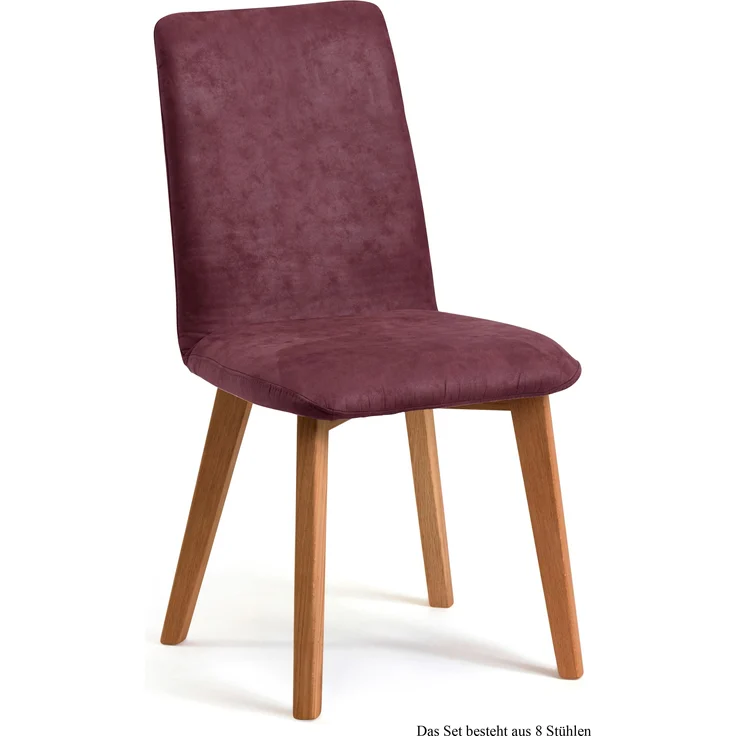 Esszimmerstuhl (8er-Set) Darci 47x92x60 Eiche geölt/Marsala
