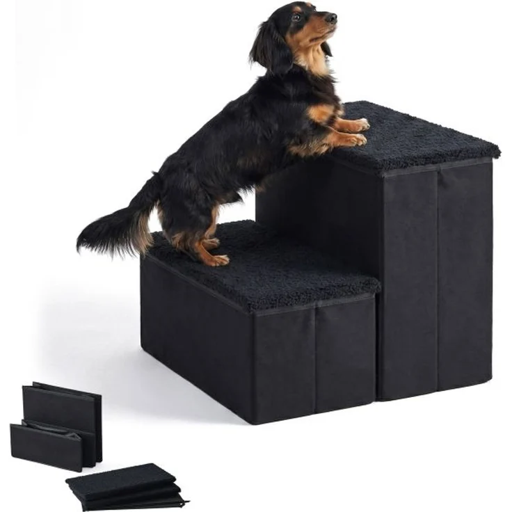 Relaxdays Faltbare Hundetreppe mit Stauraum – Bild 1