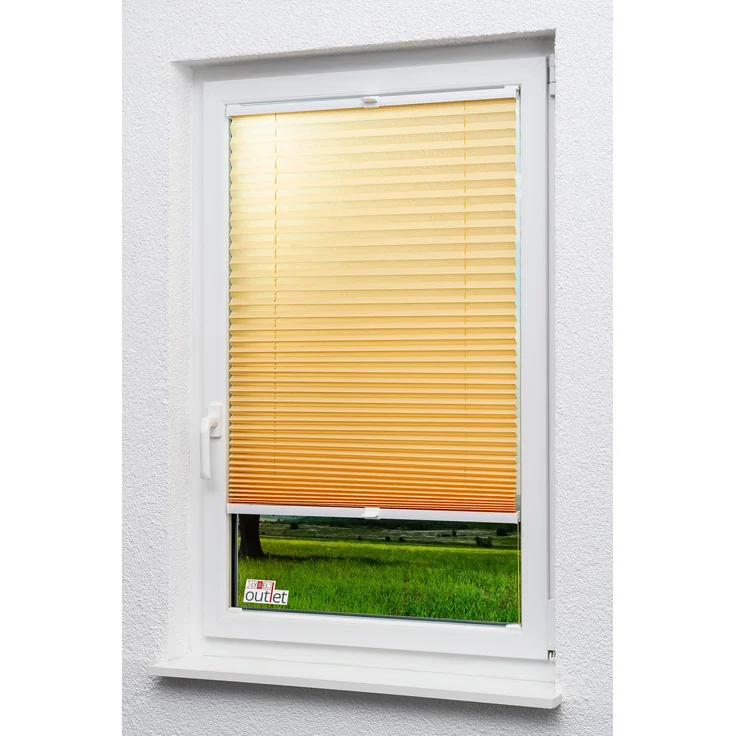 Lysel - Qualitätsplissee Crush Tageslicht apricot - Plissee in der Größe (Bx H) 120cm * 130cm – Bild 4