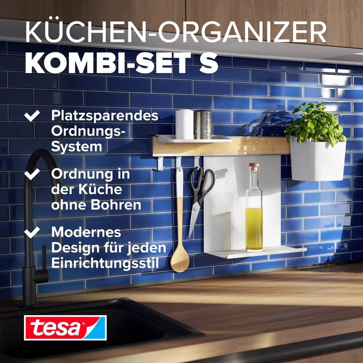 Tesa Küchenorganizer Kombi Set S 70040-00000-01 – Bild 2