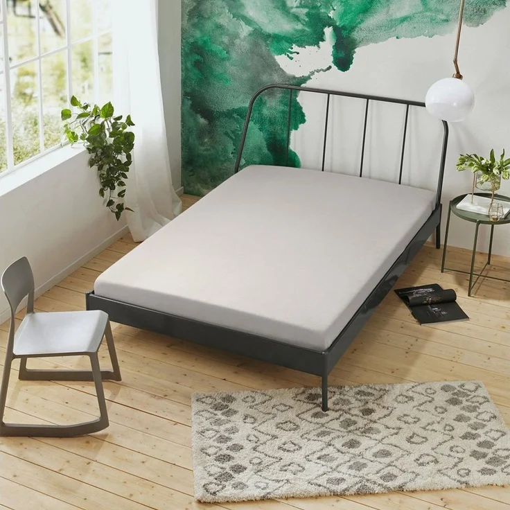 Erwin Müller Spannbettlaken Spannbettlaken "Nürnberg", Jersey, Gummizug: Rundumgummi, (1 Stück), Doppel-Jersey Uni – Bild 3