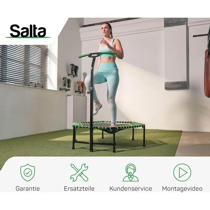 Salta Trampoline Unisex Jugend Fitness Trampoline - Inklusive Griffstange - 128cm – Bild 8