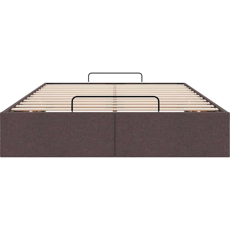 vidaXL Ottoman-Bett ohne Matratze Dunkelbraun 120x190 cm Stoff 3310864 – Bild 6