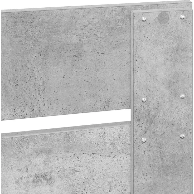 vidaXL Bettrahmen mit Kopfteil Beton 160 x 200 cm Massives Kiefernholz 3411723 – Bild 10