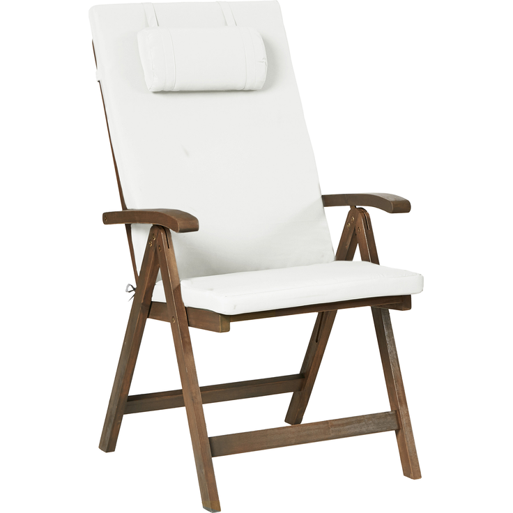 Gartenmöbel Set 6-Sitzer AMANTEA PREMIUM Akazienholz Cremeweiß – Bild 4