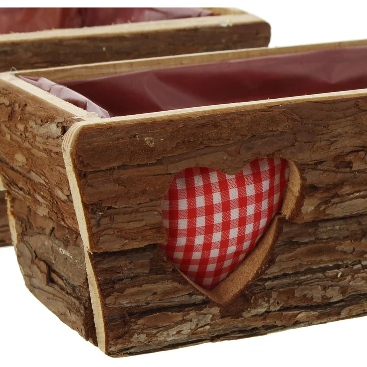 Pflanzkasten Rinde 2er Set Pflanzschale Pflanzkorb Blumentopf Pflanztopf – Bild 6