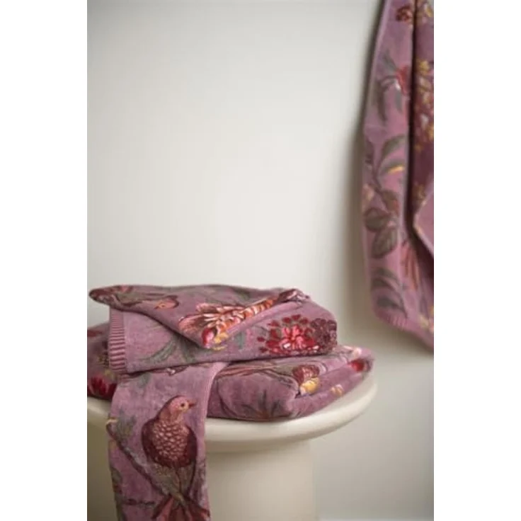 PiP Studio Waschlappen Secret Garden_Mauve_UV_UV_16x22 3 Waschlappen 16 x 22 cm, Baumwolle (1-St), Wachlappen Waschhandschuh – Bild 6