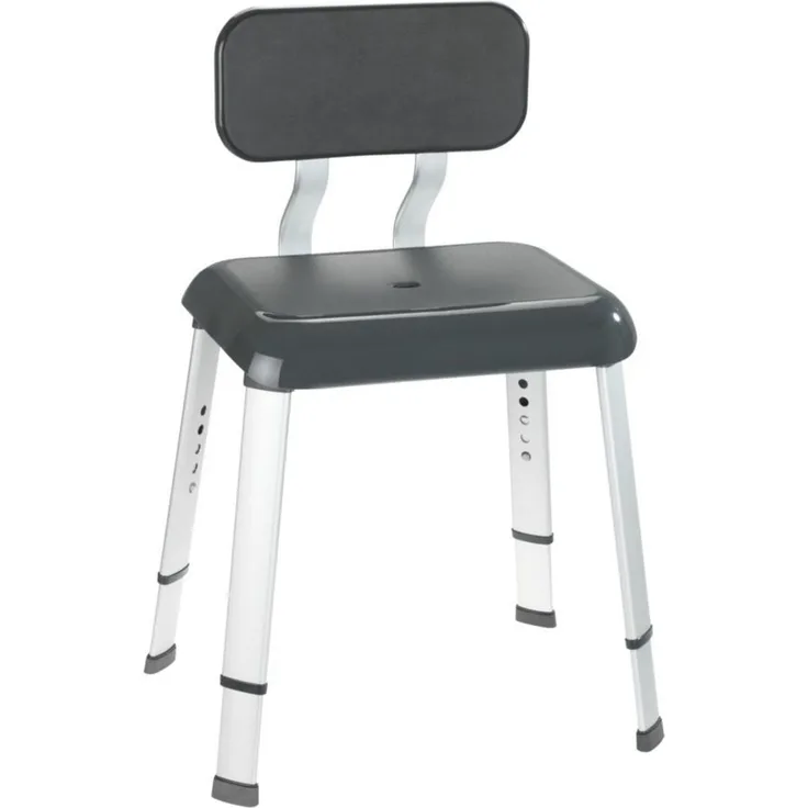 Duschhocker mit Rückenlehne SECURA PREMIUM, höhenverstellbar, WENKO