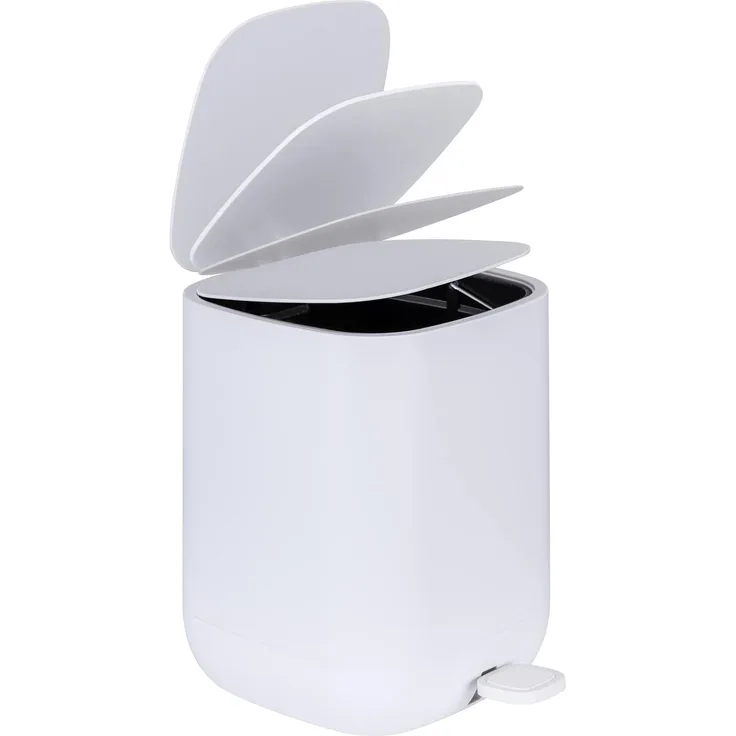 WENKO DAVOS Kosmetikeimer 6,5 Liter, Weiß, mit Absenkautomatik
