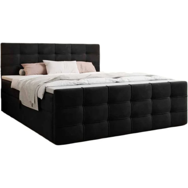 Luxusbetten24 Boxspringbett Luxor in Samt, mit Stauraum – Bild 1